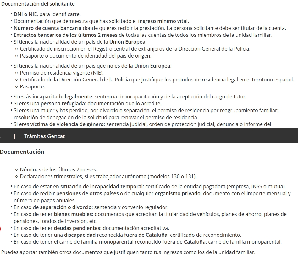 2026 Documentación del solicitante
